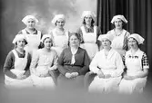 Elever på Margareta Hushållsskola, april 1934