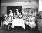 Elever på Margareta Hushållsskola, maj 1934