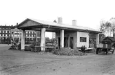 Byggnation av bensinmack vid Bromsplan, 1937 ca