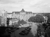 Bilparkering på Järntorget, ca 1935