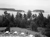 Utsikt från Hjälmarbadens restaurang, 1947