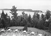 Utsikt från Hjälmarbadens restaurang, 1947