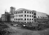 Idrottshuset byggs, 1945