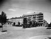 Bilparkering på Våghustorget, 1940-tal