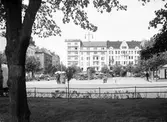 Bilparkering på Järntorget, 1940-tal
