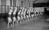 Uppvisning i gymnastiksal, 1935