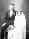 Brudpar i Hallsberg, 1924