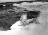 Vinterbadare i kallbadhuset, 1950-tal