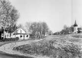 Hackvads kyrka och Taubermans affär, 1950