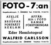 Annons för Foto-7:an , 1960