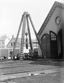 Bockkran vid gamla verkstaden vid centralverkstäderna , 1905