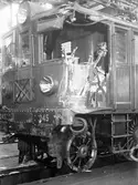 Krockskadat lok D 245 vid centralverkstäderna, 1930- tal