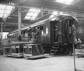 Arbete med inredning i vagnverkstaden, 1902-1909