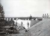 Dammbygget vid fallen på Karlslunds gård, 1890-tal