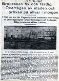 Kopia av pressklipp från VLT 2/11 1927 angående brokran i Västerås djuphamn.