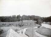 Linbanan till mejeriet från kraftstationen vid Karlslunds gård, 1890-tal