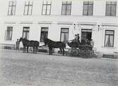 Fyrspann framför entren på Karlslunds gård, 1890-tal