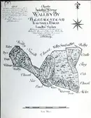 Västerås, Vallby.
Karta föreställande Wallby By, 1796.