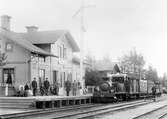 Matfors järnvägsstation omkring 1900.