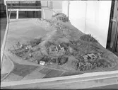 Modell av Gamla Uppsala fornlämningsområde, 1947