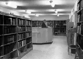 Biblioteket på Trinnöjegatan vid inflyttningen i nov. 1949.