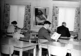 Biblioteket på Trinnöjegatan vid inflyttningen i nov. 1949.