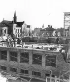 Folkets Hus i Gävle under uppförande.