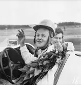 En glad segergest. på Gelleråsen, Karlskoga. 1950-06-04