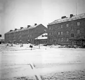 Nybyggda HSB-hus vid Ullavigatan. 1946-01