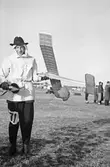 Modellflygning på Gustavsviks flygfält, maj 1946