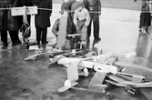 Störtade modellflygplan på Gustavsviks flygfält, maj 1946