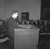 Talare på lantbrukskonferens i Rikssalen på Örebro slott, 1946