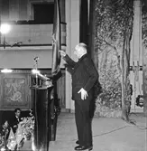 Talare på Verdandis årsmöte i Örebro Folkets hus, 1946-02-02