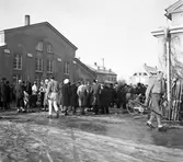 Åskådare på skidtävling i Örebro, 1946-02