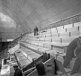 Läktar- och interiörarbete i Idrottshuset. 1946-02