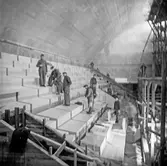 Läktar- och interiörarbete i Idrottshuset. 1946-02