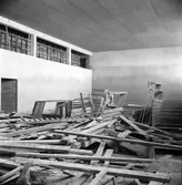 Läktar- och interiörarbete i Idrottshuset,  1946-02