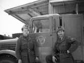 Chaufförerna som kör hjälpsändning till Budapest. Örebro.1946-03-07
