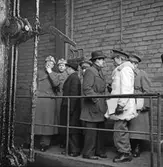 Samling vid prinsbesök i Kvarntorp. 1946-03-16