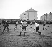 Fotbollsmatch ÖSK-Taborgsberg på Eyravallen, 1946-03-31