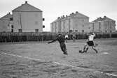 Fotbollsmatch ÖSK-Taborgsberg på Eyravallen, 1946-03-31