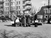 Värnpliktiga som ska rycka in i Örebro, 1946-04-08