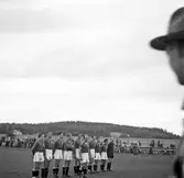 Laguppställning vid match ÖSK-Degerfors på Eyravallen, 1946-04-22
