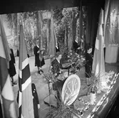 Talare vid SSKF-jubileum i Örebro Folkets Hus. 1946-04-28