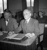 Deltagare i domarkurs i Rådhuset, 1947-10-16