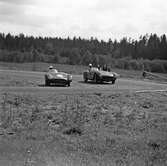 Kurvtagning à la Ferrari. Gelleråsen, Karlskoga.1956-08-05