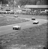 Full fart genom depåkurvan på Gelleråsen, Karlskoga, 1956-08-25