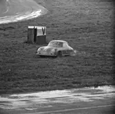 Porsche i spenaten. Gelleråsen, Karlskoga. 1957-08 26