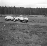 Sportbilsjakt på Gelleråsen, Karlskoga. 1957-08-26