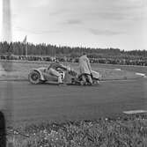 Trehjulig Allard på Gelleråsen, Karlskoga. 1957-08-26